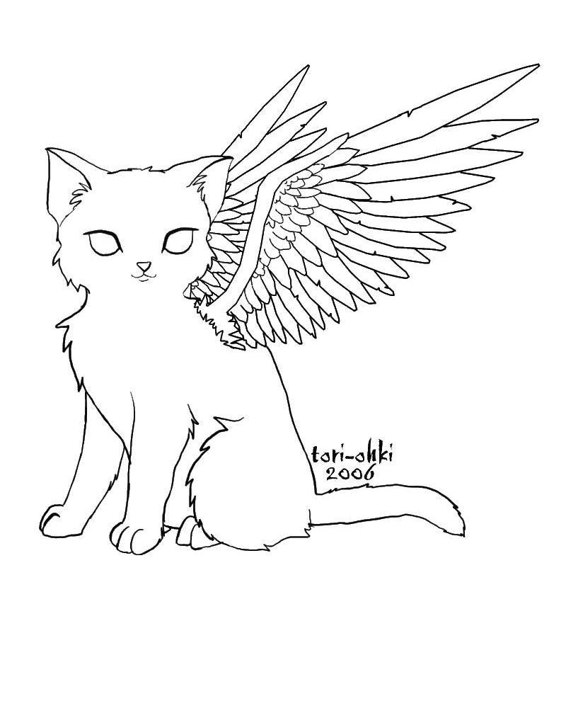 Кот с крыльями рисунок - 48 фото
