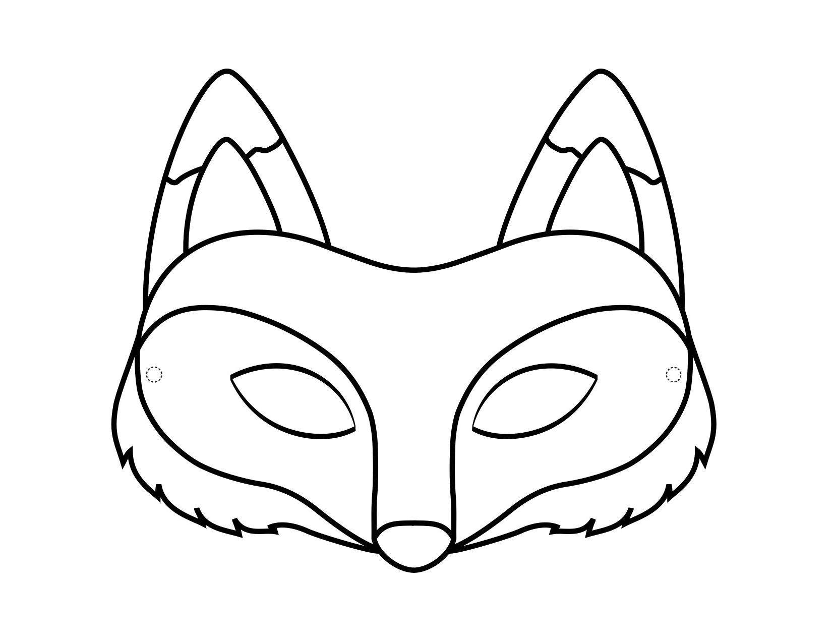 Сборная бумажная модель Маска лисы