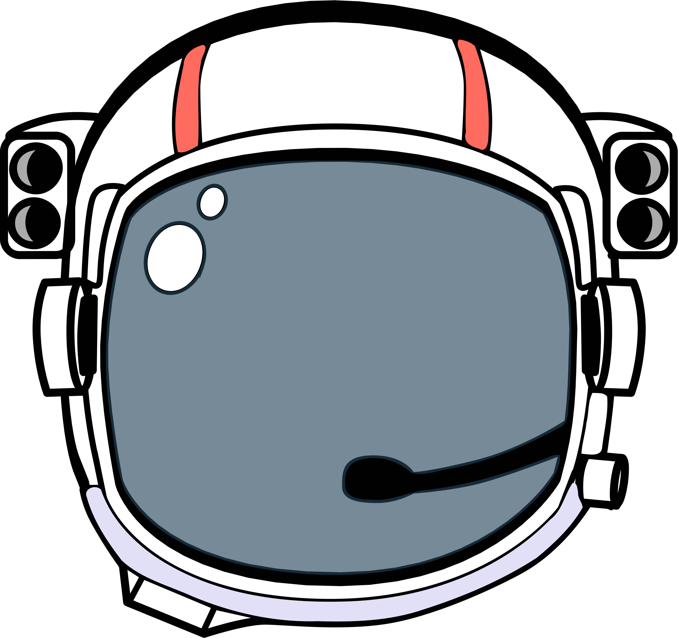 Шаблон маски космонавта