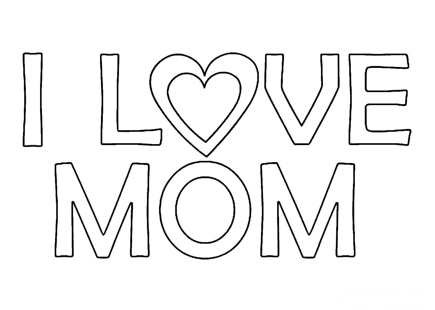 Раскраска «Любимая мама 8 марта»