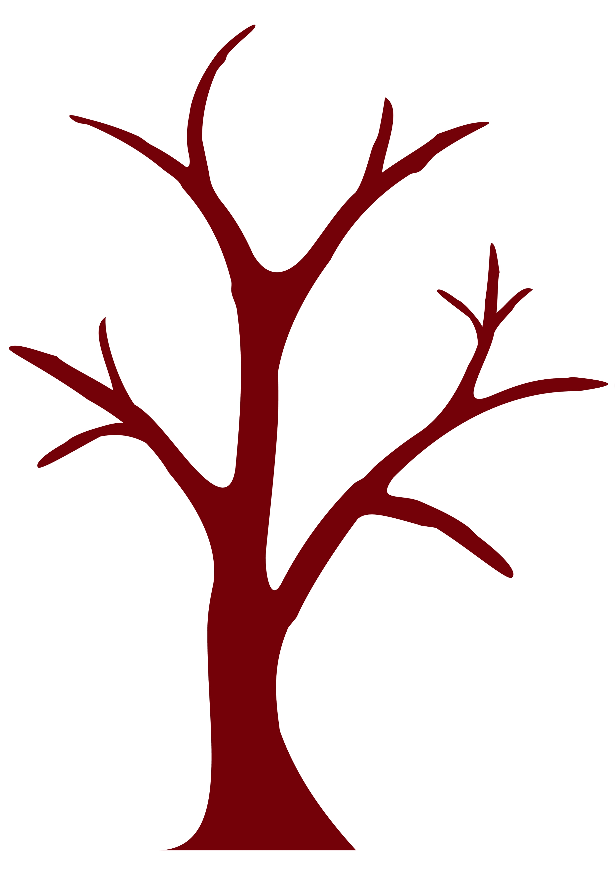«Дерево без листьев» бесплатная раскраска для детей - мальчиков и девочек