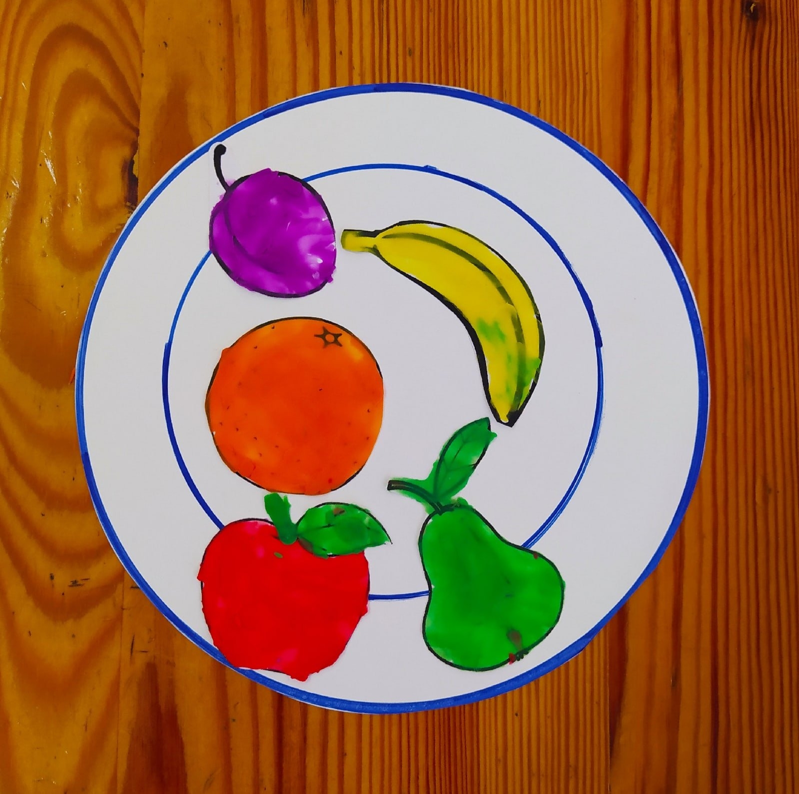 Рисунок фрукты и овощи на тарелке - 67 фото