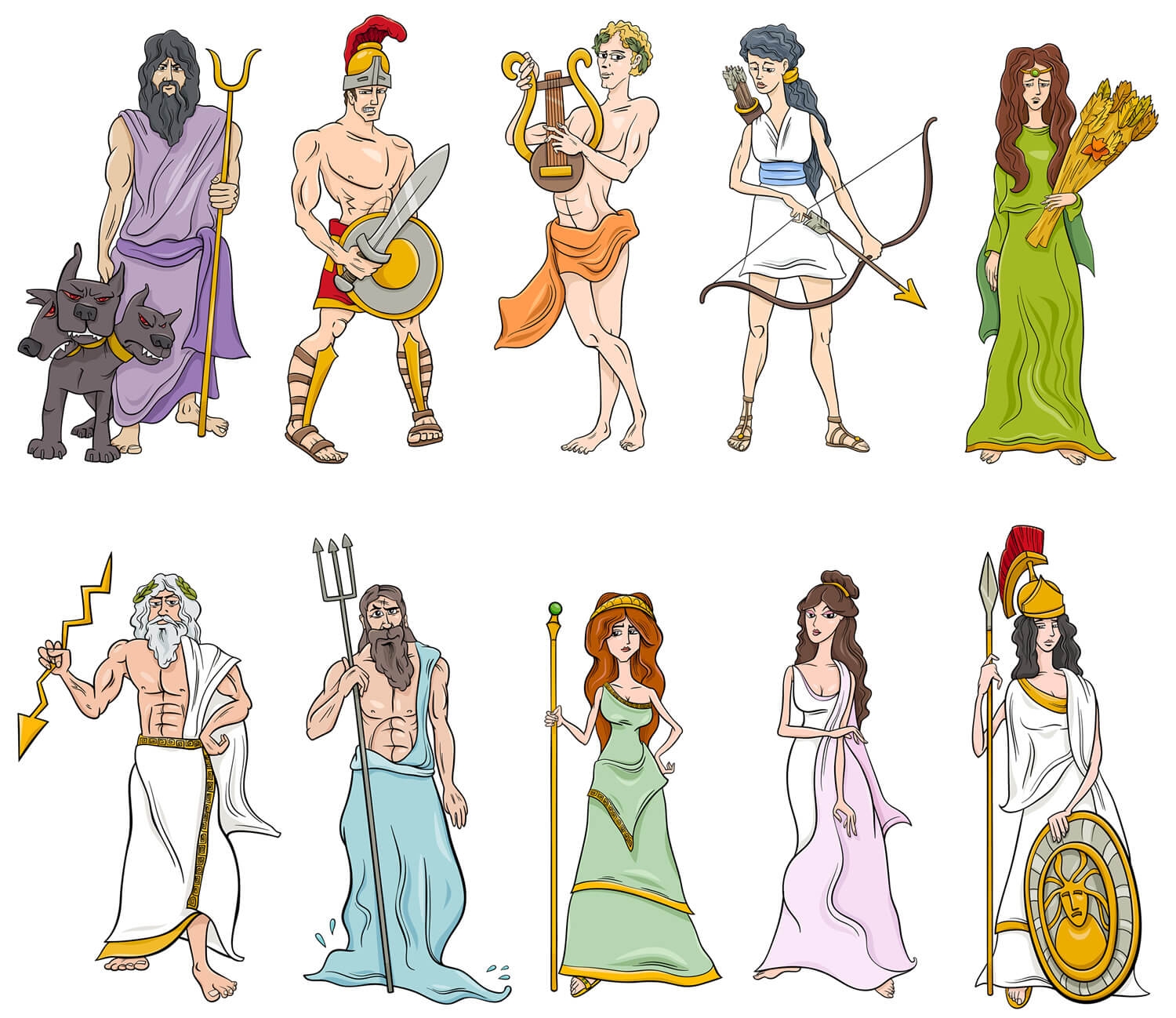 Греческие боги рисунки - 51 фото