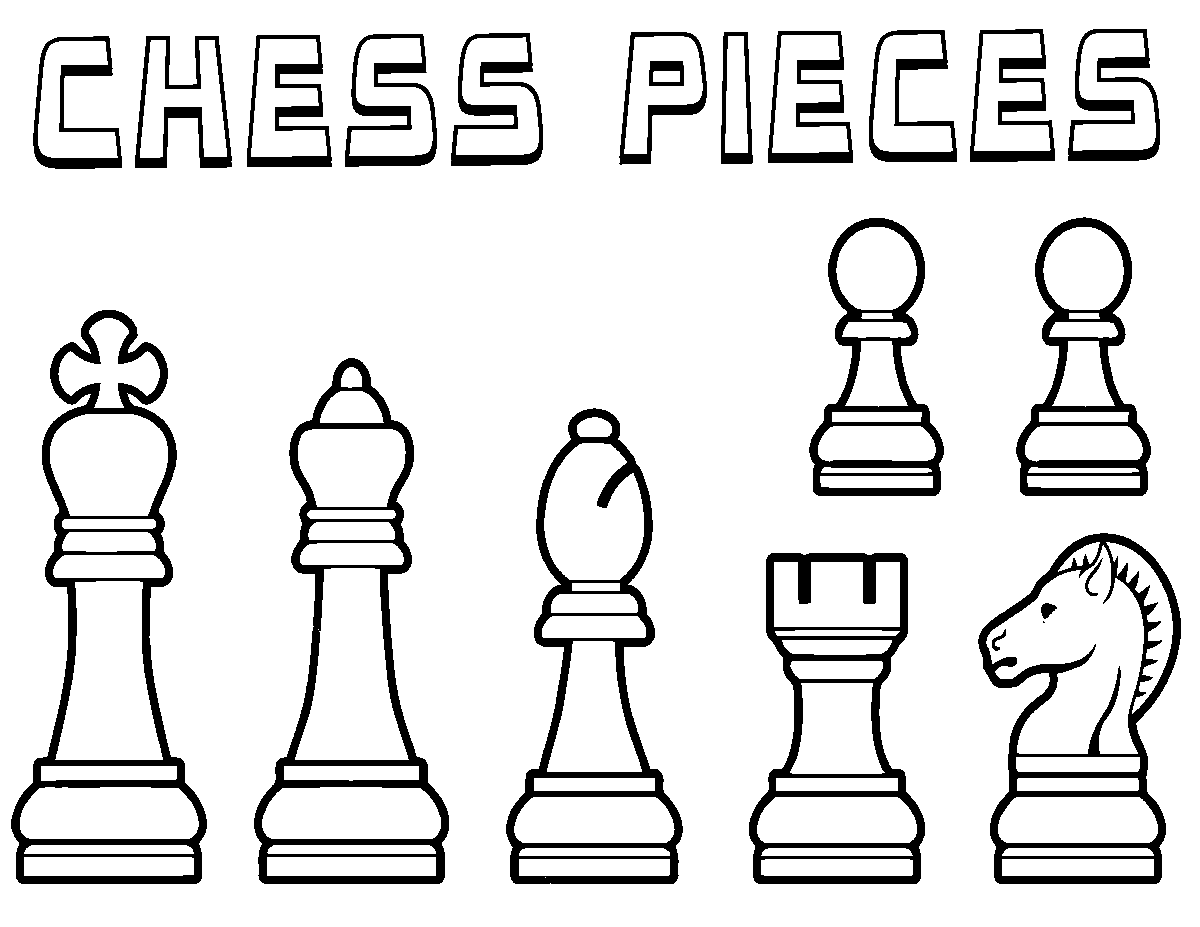 Фигуры шахматы раскраска - 60 фото