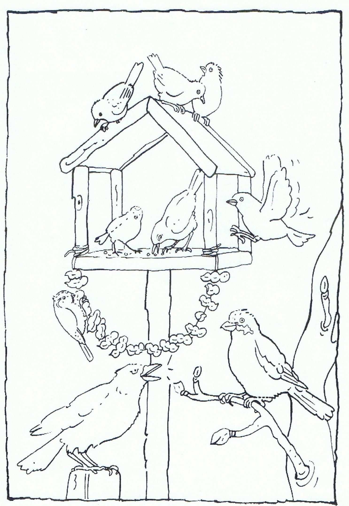 Рисунок детский кормушка для птиц (53 фото) » рисунки для срисовки на ростовсэс.рф