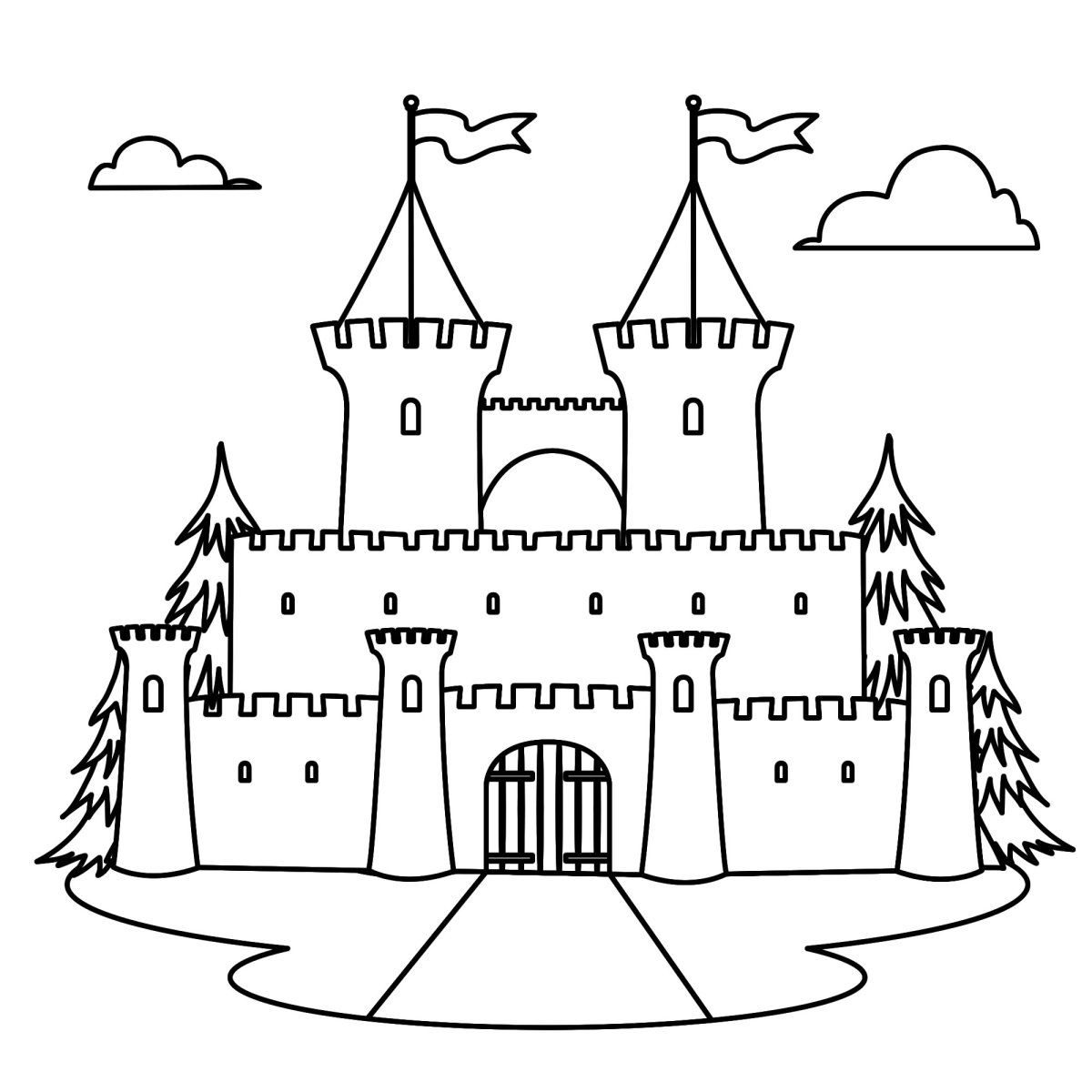Средневековый замок картинки