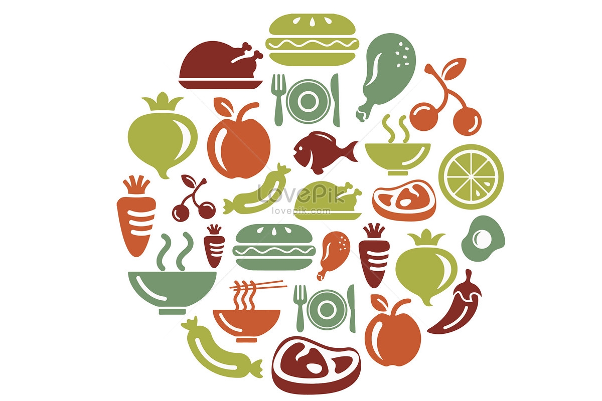 Стилизованная еда. Силуэт продуктов. Продуктов питания вектор. Логотипы продуктов питания.