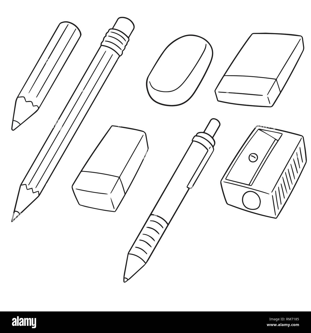 Ручка, карандаш линейка ластик раскраска для детей