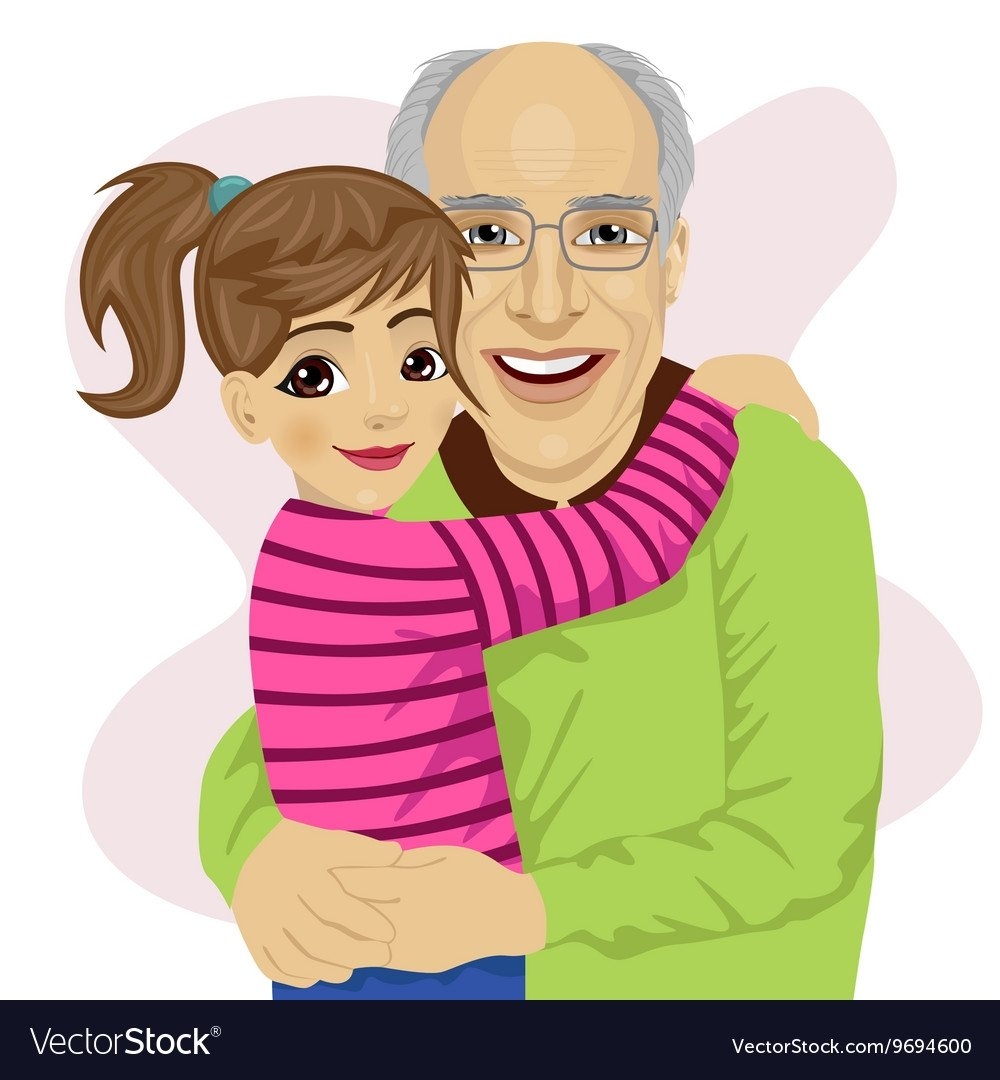 Дедушка и внучка картинка