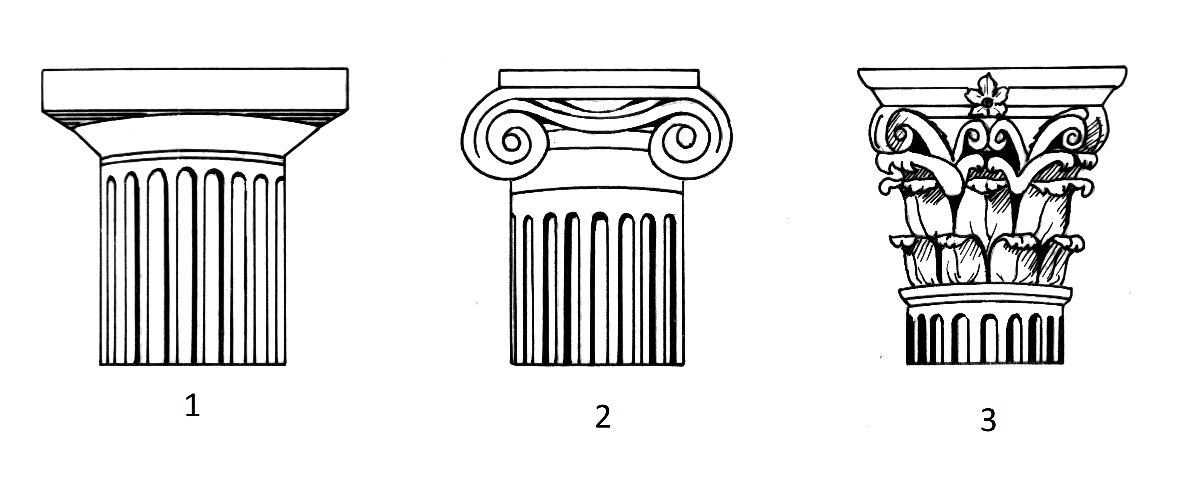 дорическая колонна рисунок
