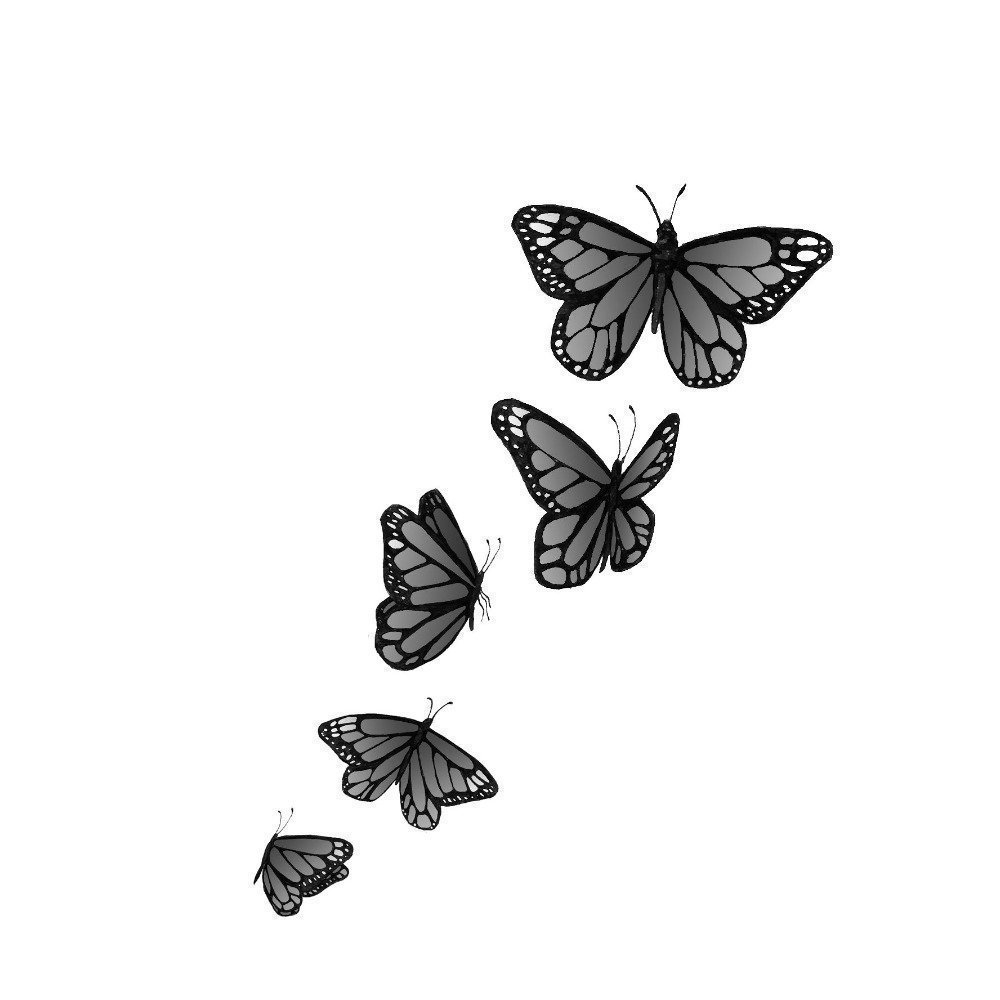 эскиз тату бабочки и девушка | Tattoo Academy