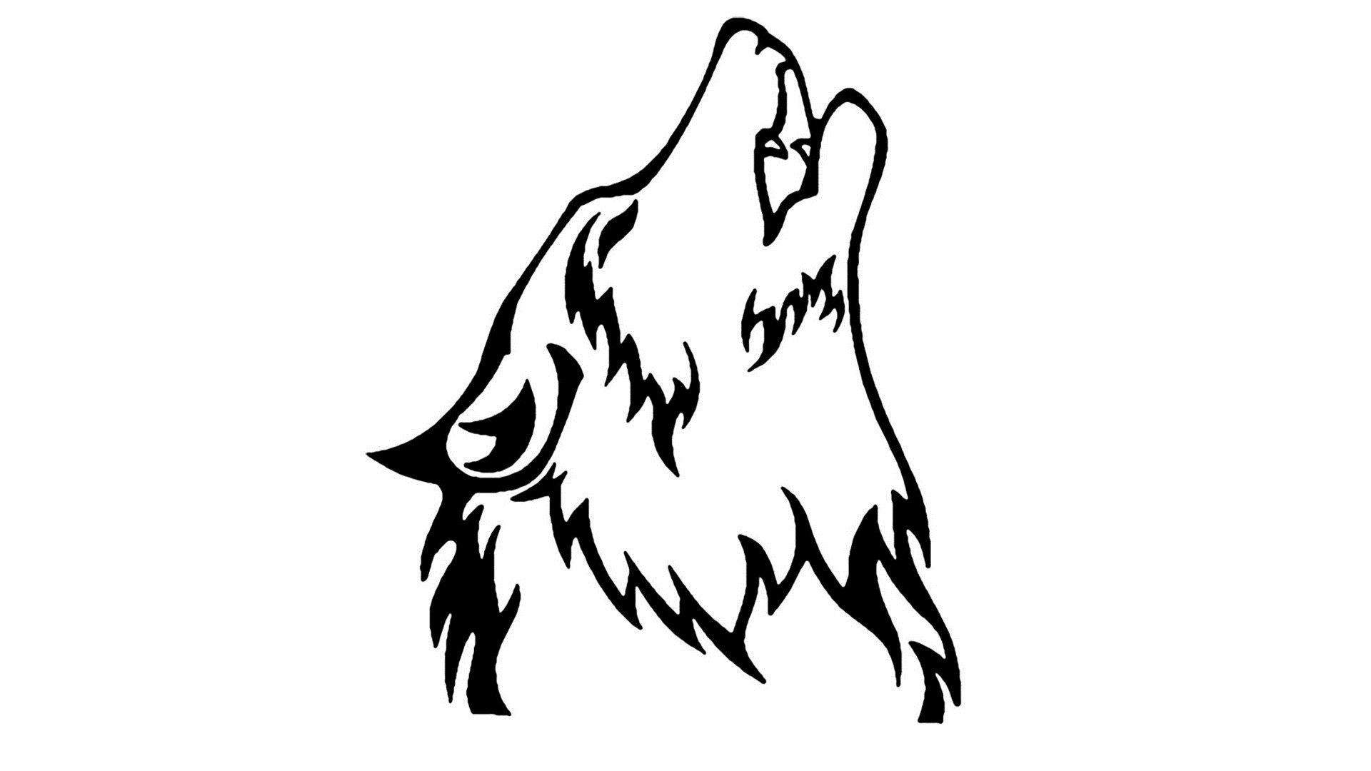 Волк рисунок простой