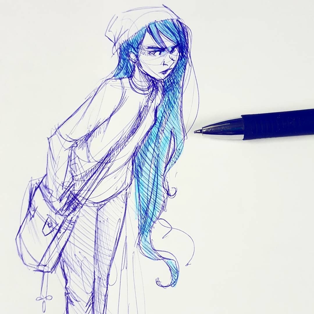Красивые рисунки синей ручкой по клеточкам (48 фото) » рисунки для срисовки на security58.ru