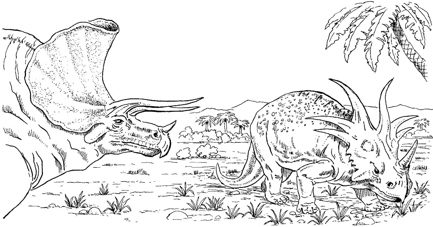 Раскраска для детей Динозавры