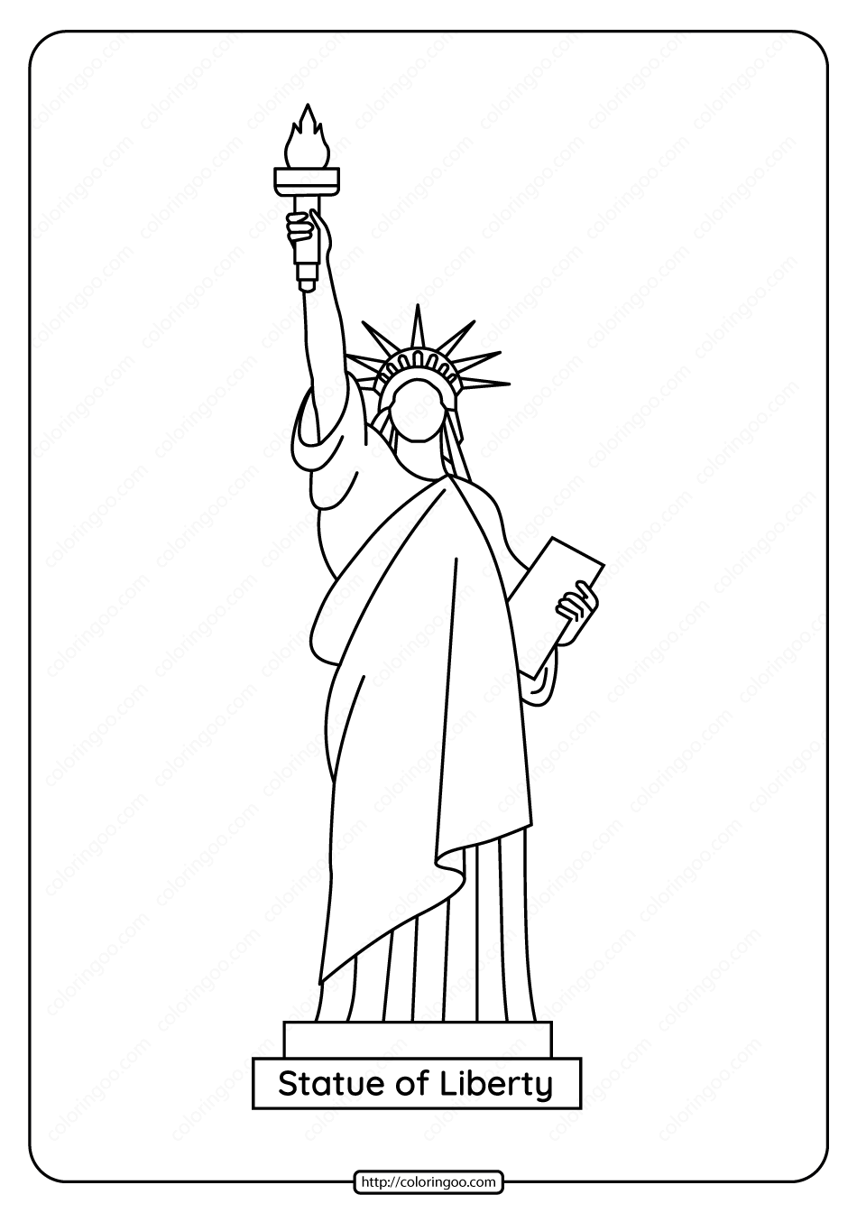 Статуя свободы рисунок для срисовки - 65 фото