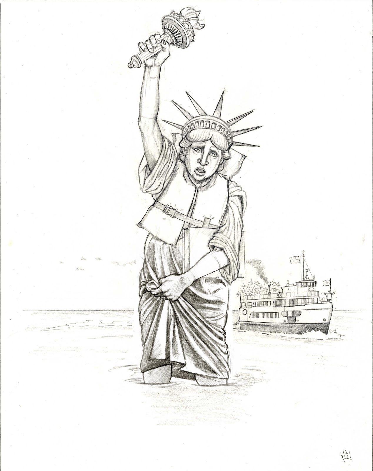 Картина для рисования по номерам Стратег Статуя Свободы 50х40см (VA-2844)