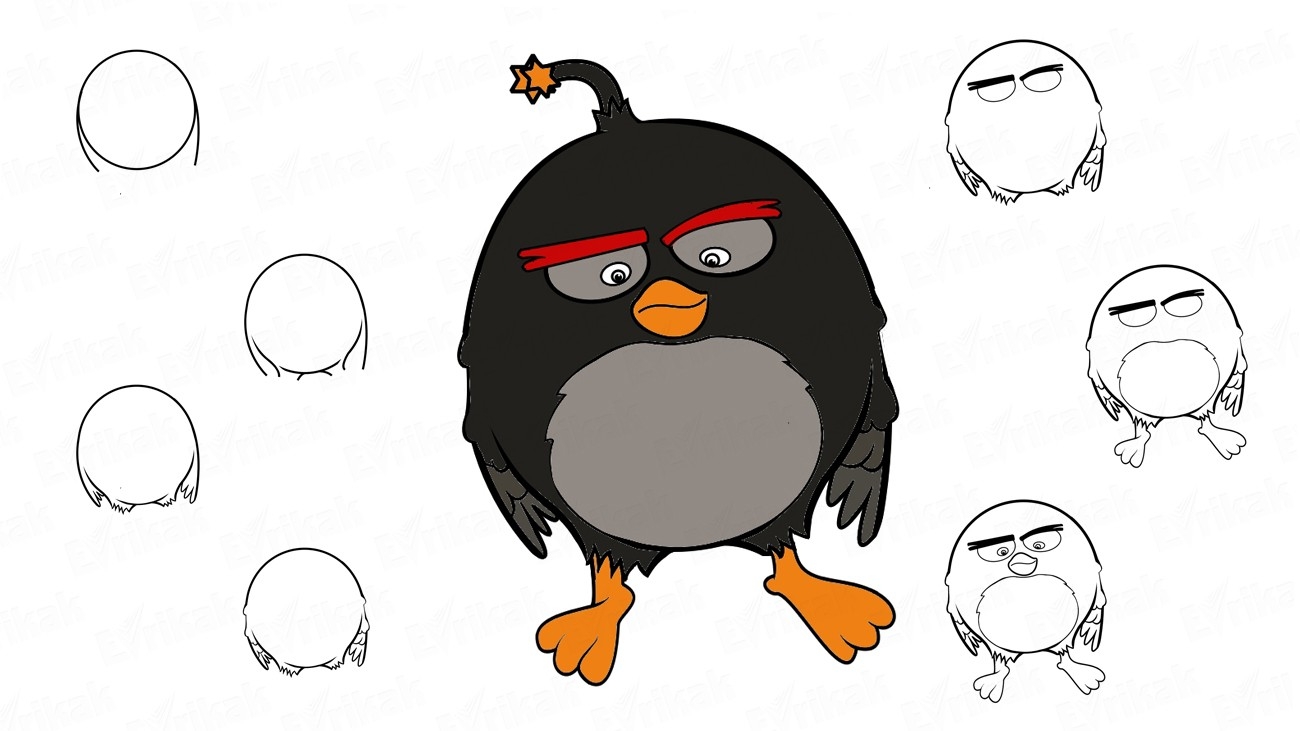 Раскраска Angry Birds 2 в кино желтая птица Чак