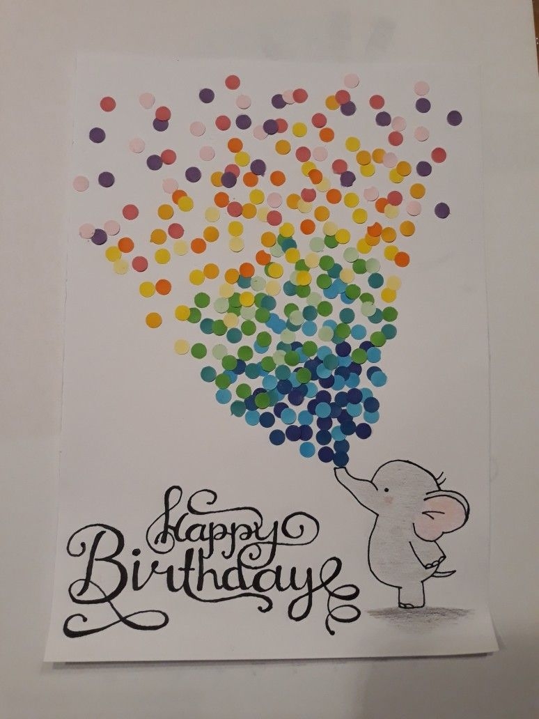 нарисовать открытку с днем рождения бабушке