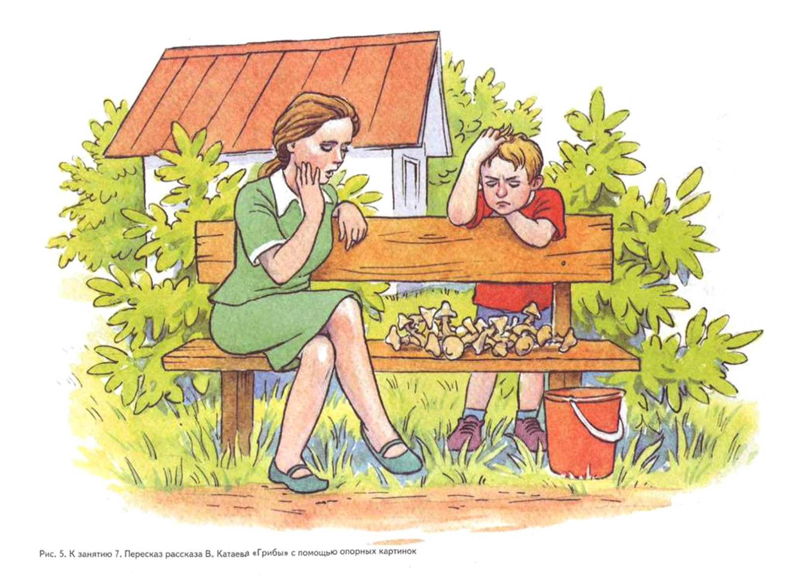 Сюжетные картинки 6 класс. Катаев грибы. Иллюстрации к рассказу Катаева грибы. По грибы Катаев. Рассказ грибы Катаев.
