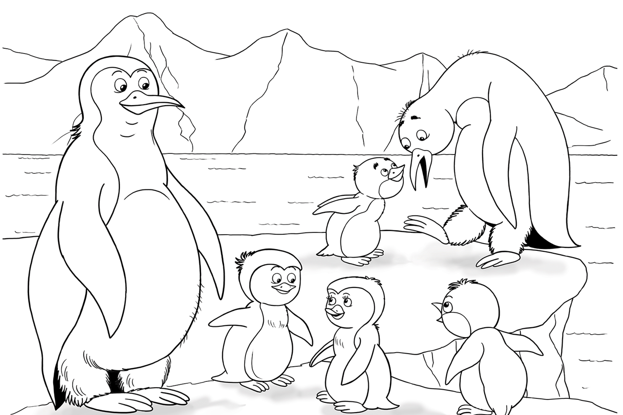 Пингвин раскраска для детей (61 фото) - фото - картинки и рисунки: скачать бесплатно