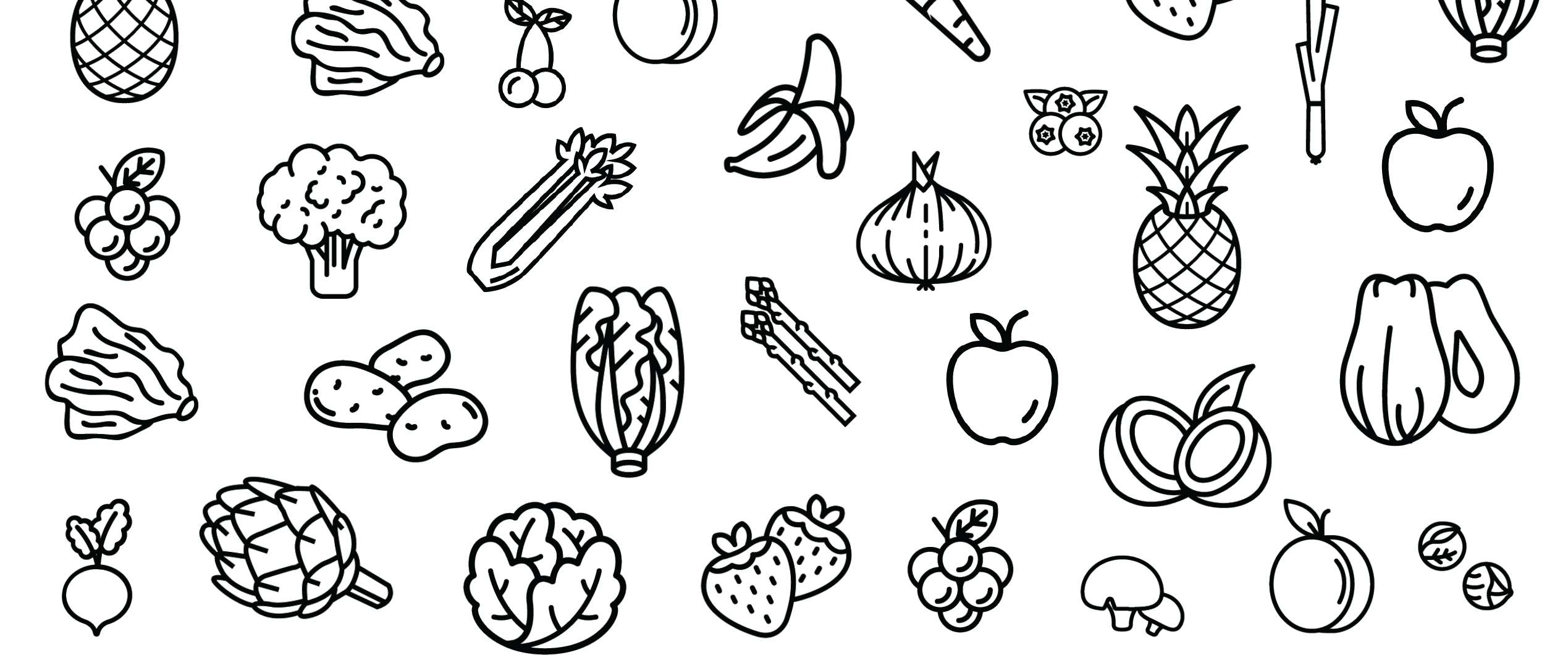 Раскраска овощи и фрукты для детей