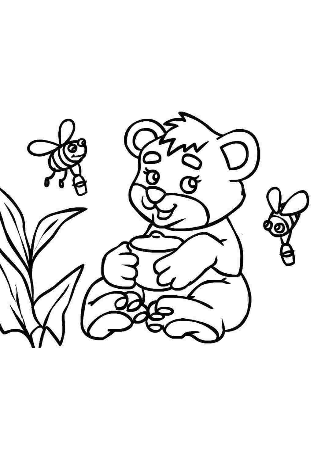 Раскраски пчелы - Для печати - Kids Drawing Hub