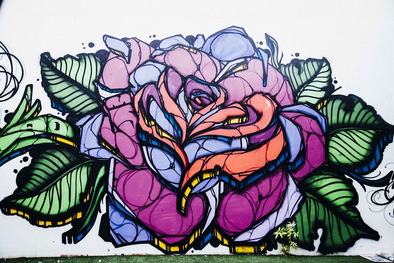 Граффити цветы - 74 фото