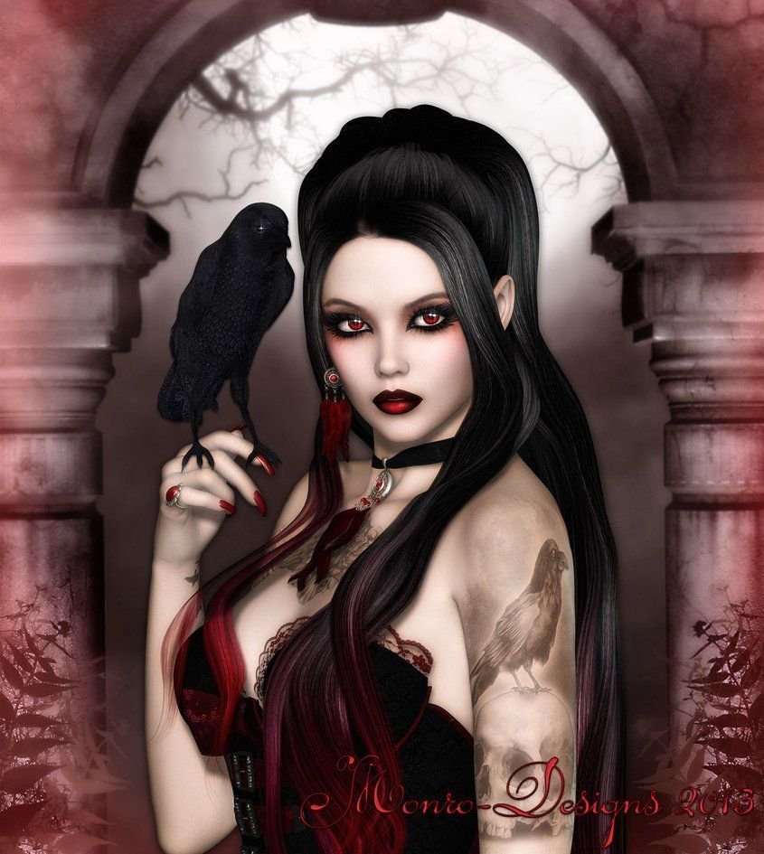 Девушка вампир: подборка картинок