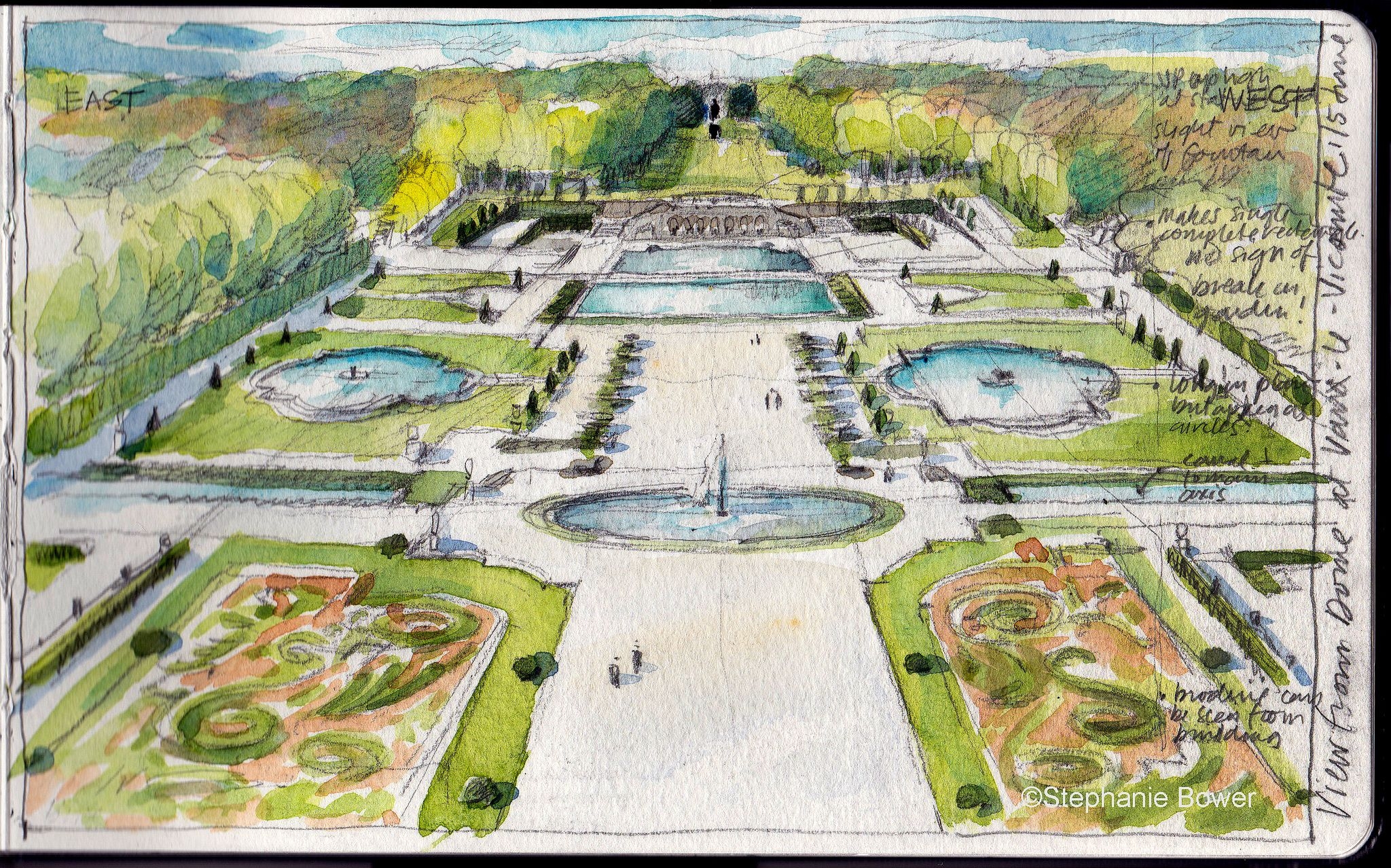 Французский парк рисунок. Версаль парк Франция акварель. Версаль планировка парка. План благоустройства Версальский дворец. Рисунок регулярный парк Версаль.