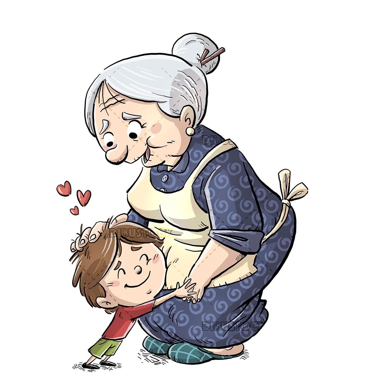 Раскраска для детей бабушка и внучка распечатать