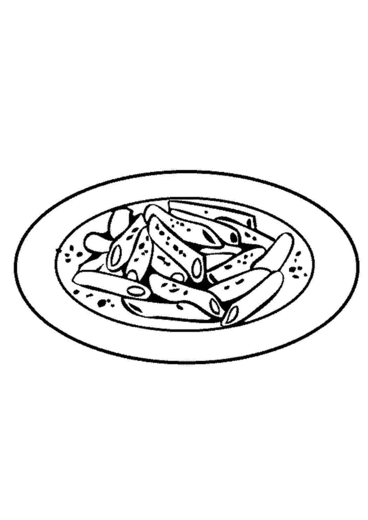 Раскраска макароны