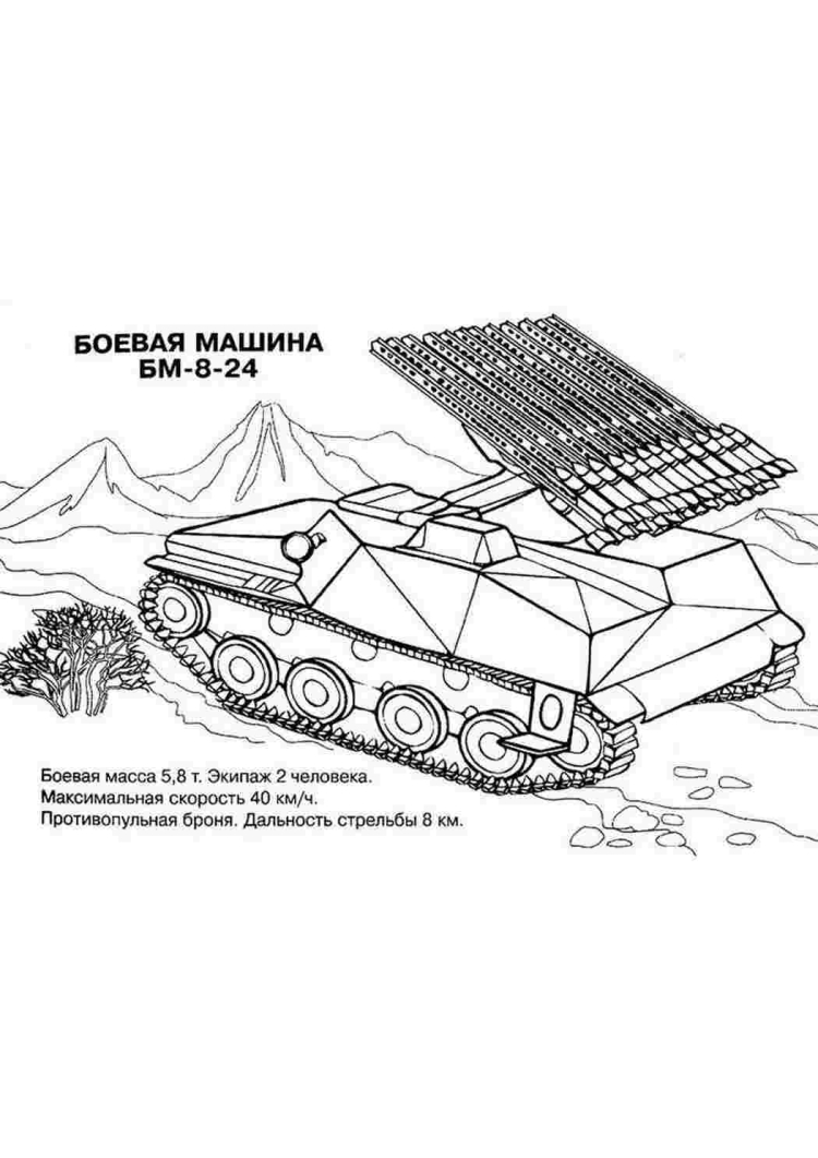Раскраска танки