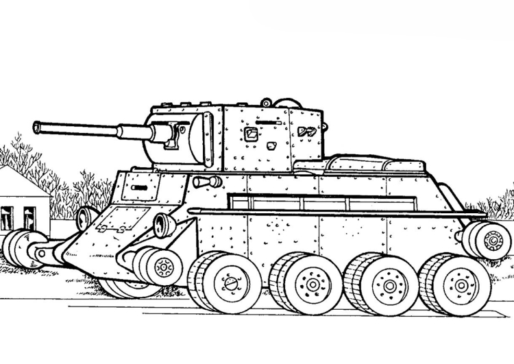 Раскраска танк кв 6