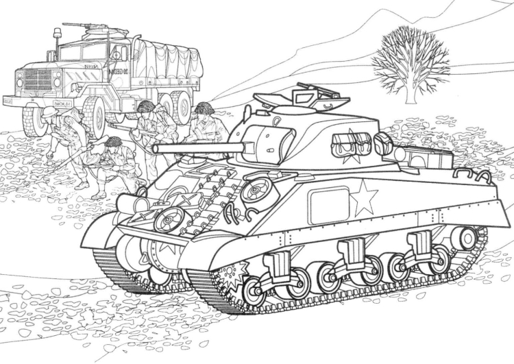 Раскраски танки геранта
