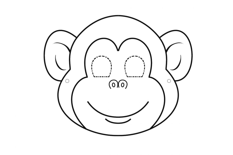 Трафарет обезьяны