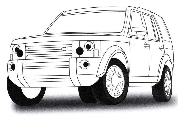 Раскраска Land Rover Discovery 3