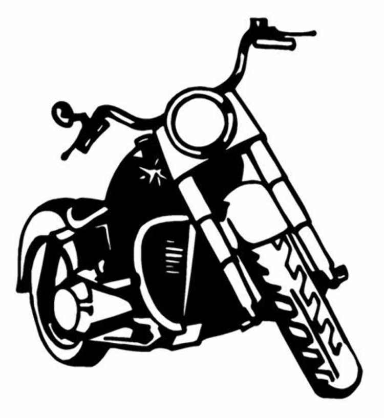 Мотоцикл трафарет