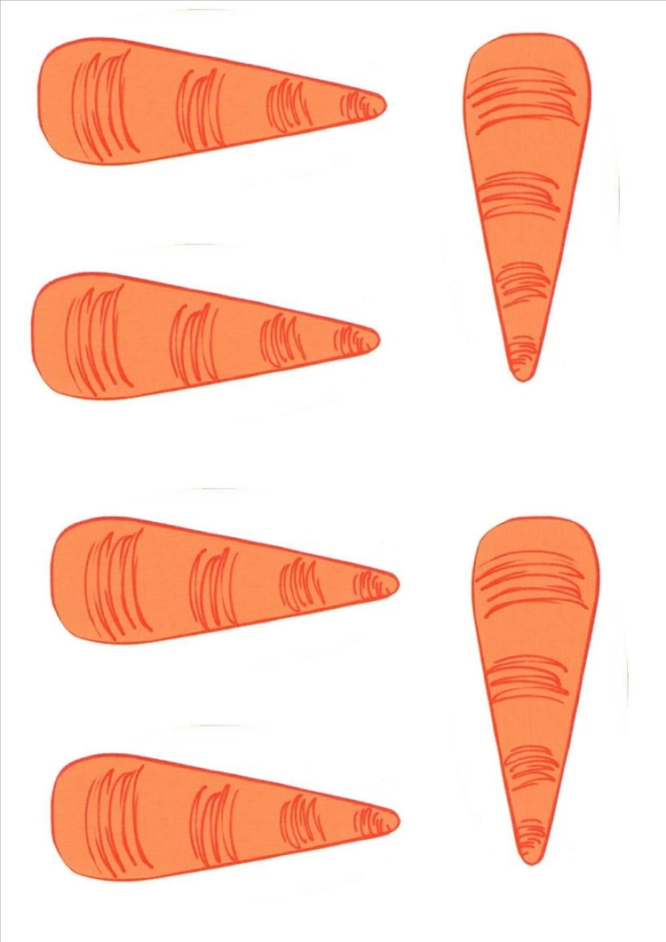 Шаблон морковки для снеговика