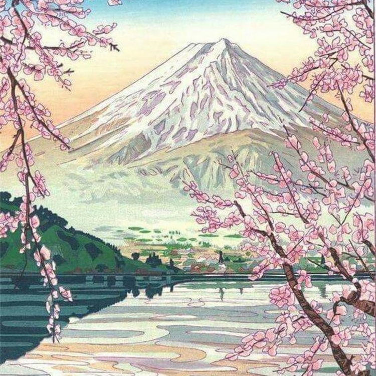 Японский пейзаж рисунок