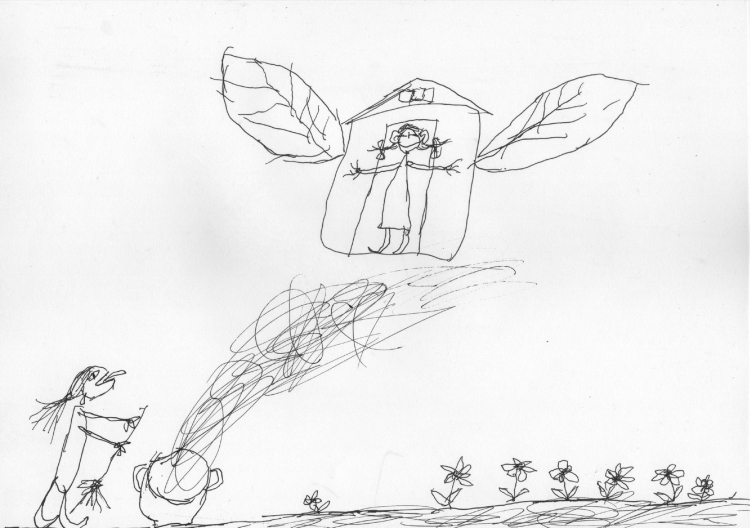 Стрекоза и муравей рисунок карандашом