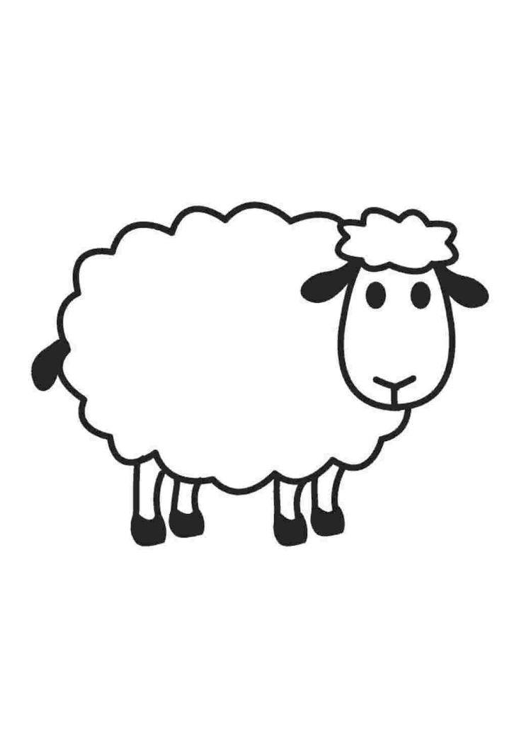 Шаблон овечки для аппликации