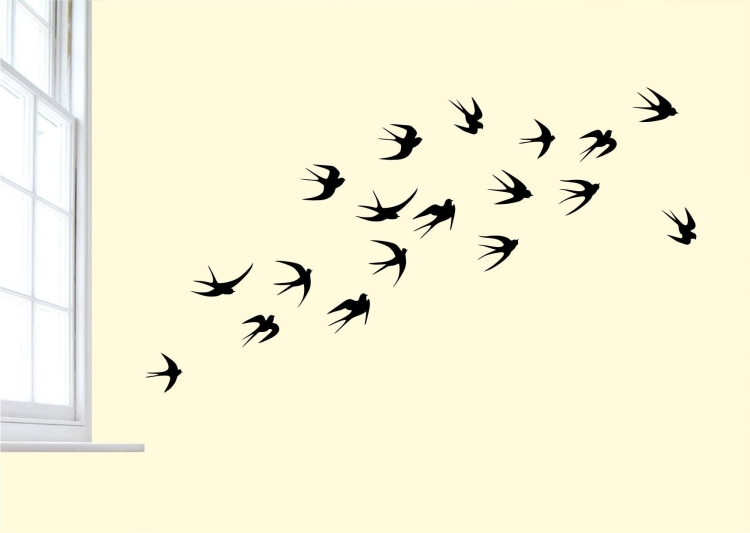 Рисунки птиц легкие
