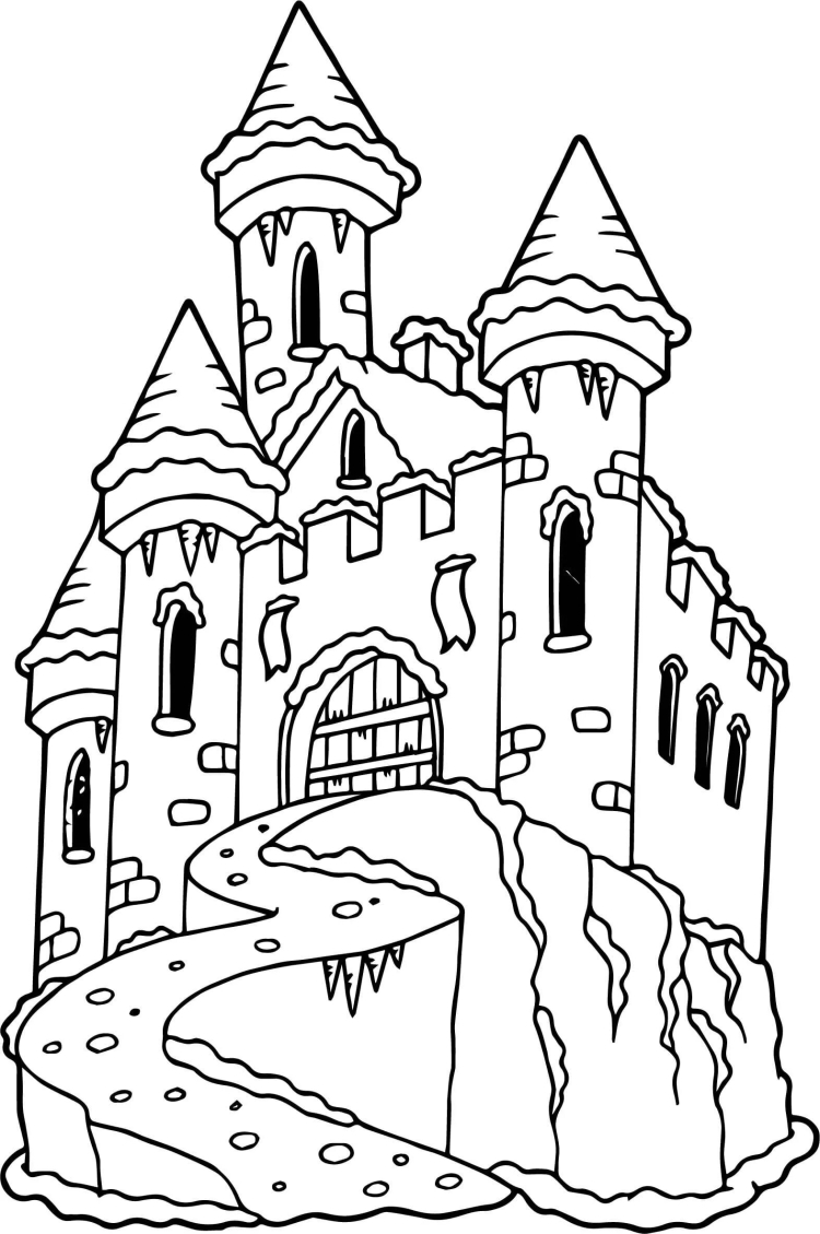 Старый замок рисунок легкий
