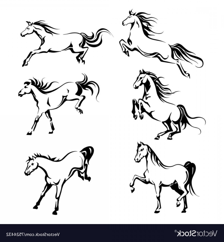 Лошадь бегущая рисунок карандашом