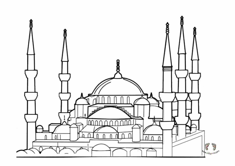 Мечеть рисунок легкий