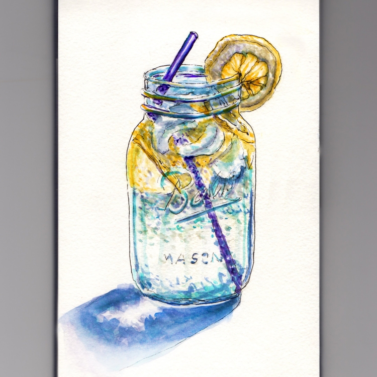 Бутылка воды рисунок карандашом