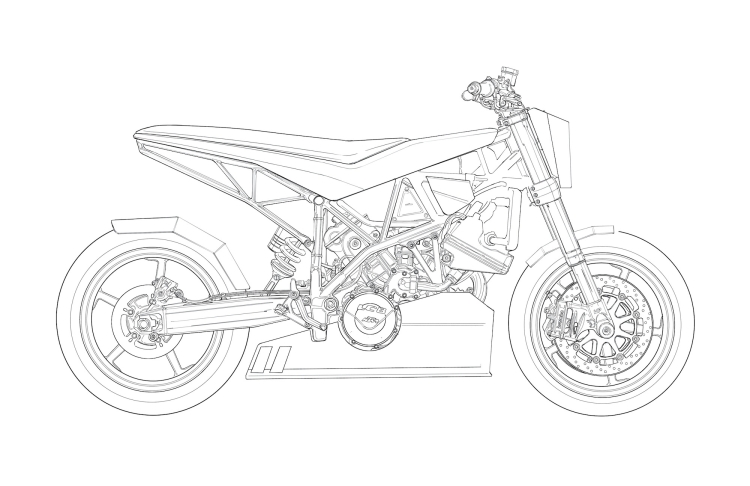 Honda CB 400 рисунок