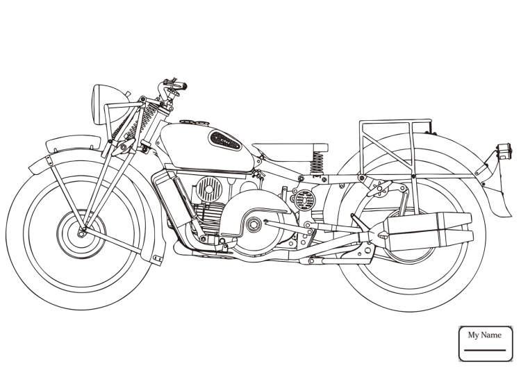 Двигатель Honda CB 750 чертеж