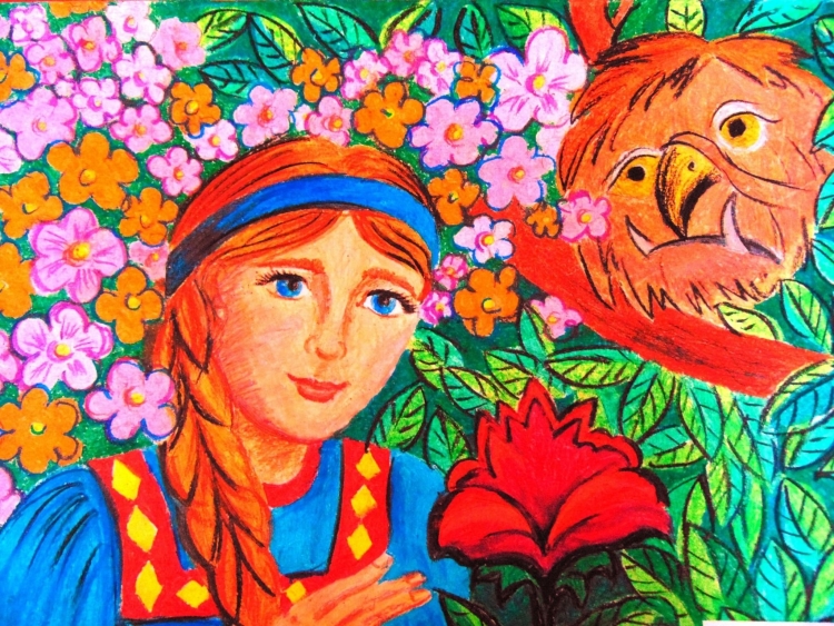 Рисунок к сказке аленький цветочек