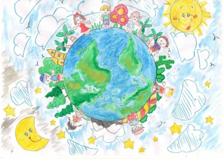 Мир на планете земля рисунки